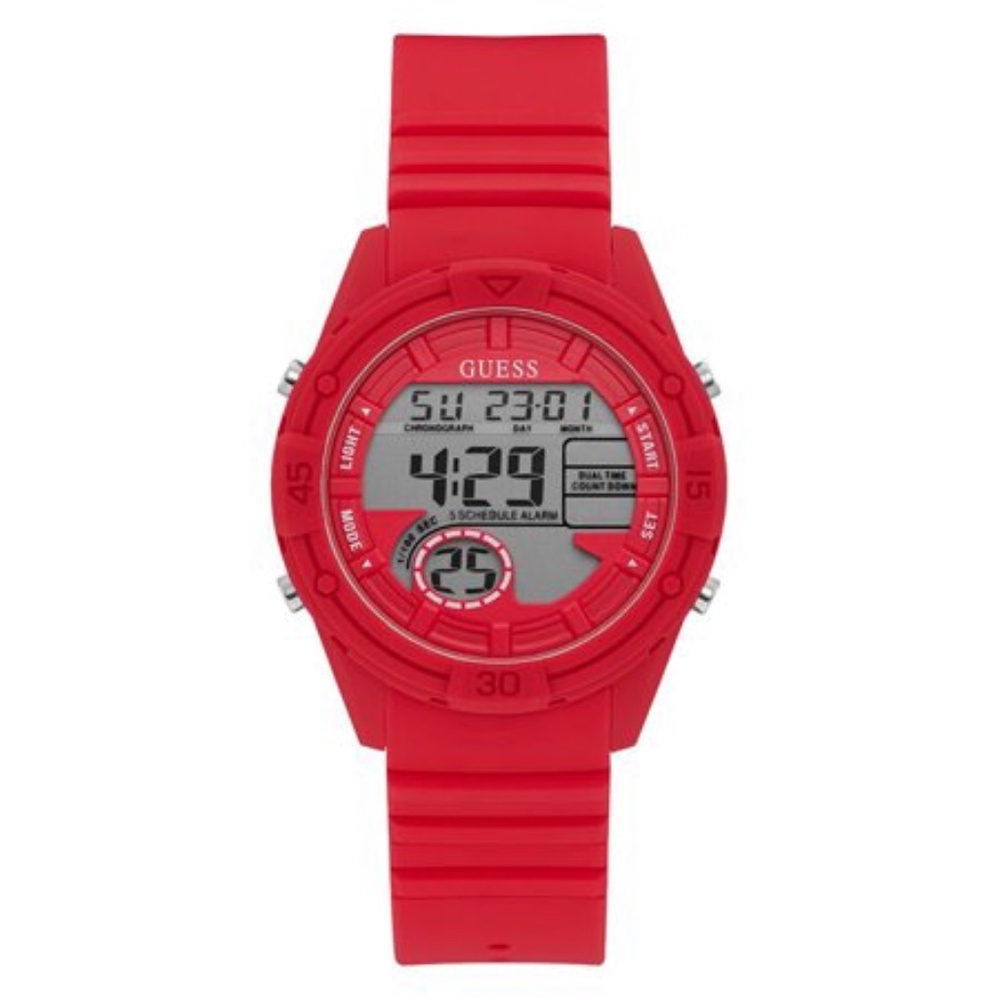 Guess Bounce Red Silicone Quartz Fashion Watch